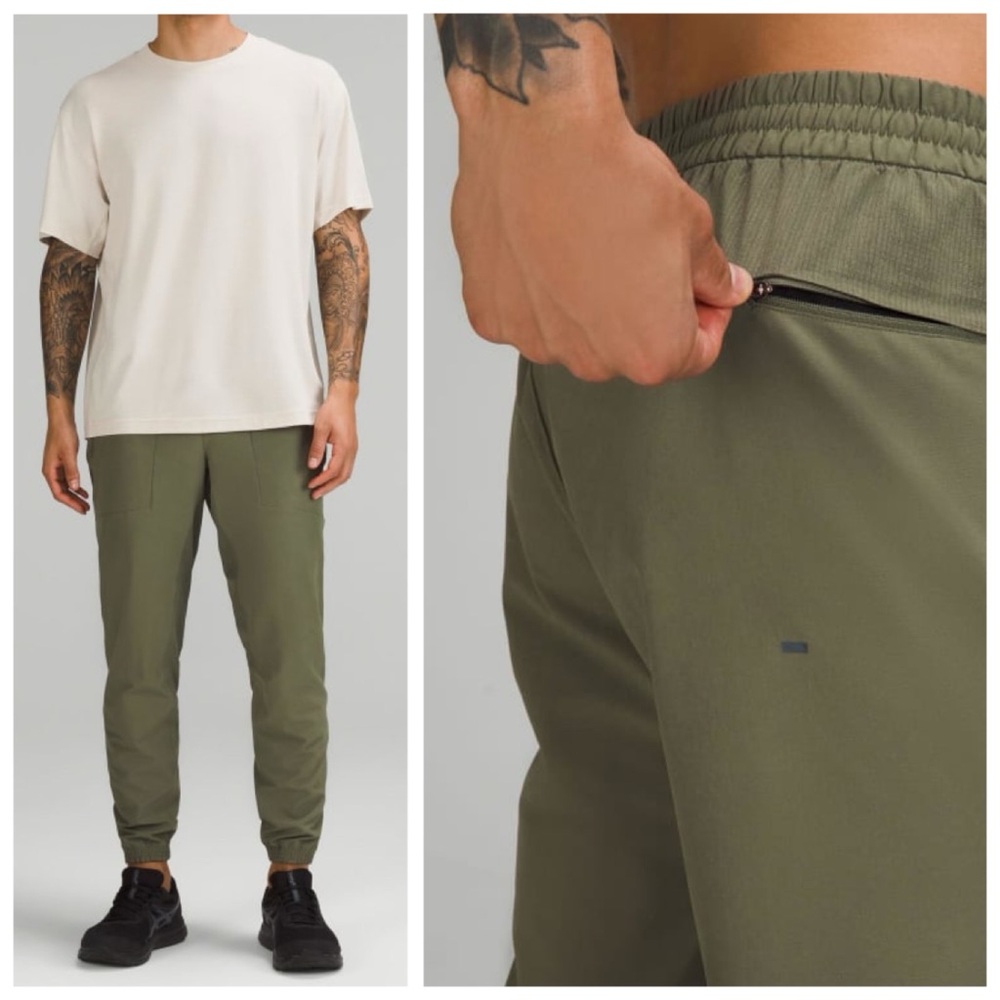 Lululemon Athletica License To Train Jogger (Pants), Medium Olive (Green) sz. S